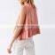 Fashion Women V Neck Casual Ruflle Crop Top Shirts Blouse Ladies Custom Sexy Tank Top