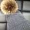 Thick warm winter girl lady fancy knitting hats with large fur poms