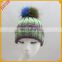 Stable Hat Wholesale Top Quality Arcylic Fabric Custom Knitting Hasoft Knitted Beanie Fur Bobble Pom Ski Winter Hats