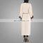 Nude Brown Women Long Sleeves Maxi Dress Muslim Lace Front Open Abaya Islamic Clothing Women Cardigan & Kimono