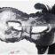 charming black lace feather princess mardi gras party stick masks