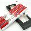 2017 Yiwu Longkang Customized Striped Polyester Ribbon High-end Durable Clips Suspenders