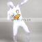 Unisex Adult White Morph Suits Duck Chicken Print Cosplay Party Costume