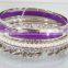 Wholesale Purple and Silver Coin Imitation Bracelet Bangles-party Wear Bracelet-Indian Fashion Costume Bracelet