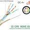 CAT5E Blan cable stranded 24AWG  COPPER  CAT5E   100MHZ PASS TEST（Nexans ）