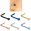 European and American fashion simple personality nose nail stainless steel foreign trade accessories factory direct sale wholesale titanium ear studs
