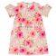 Grey Pink Floral Cold Shoulder Dress Baby Frock For 2 Year Old Baby New Model Girl Dress