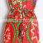 TWOTWINSTYLE Summer Sleeveless Print Off Shoulder Hit Color Oversized Bandage Midi Dresses Female
