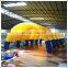 PVC kids outdoor bike theme sport game tunnel tent inflatable for events