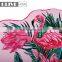 Custom Made Printed Fashion Flamingo Plain Microfiber Beach Towel