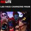 APP Full-Color LED Face-Changing Glowing Mask Christmas Party Dance Bar Nightclub Atmosphere Props Party Effect