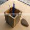 Custom rustic antique wooden pen holder,wooden pencil holder