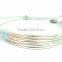 multilayer copper tube wax cord woven bracelet nylon fishnet tube bracelet