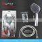 SH2018 Black Plastic Rain Hand Shower with Double blister