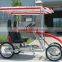 Red Four Person Surrey Bike with 2 Baby Seat
