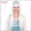 long light blue straight synthetic anime wig