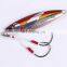 40/60/80/100g Japan Fishing Lure Boat Fishing Jig With Double Assist Hook Luminous Slow Jigging Lure