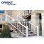 aluminum handrail with supporting roller pvc & metal alloy balcony balustrade system price in manufacturer