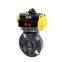 COVNA DN150 6 inch EPDM Lined Flange Type Double Acting Pneumatic Actuator UPVC Plastic Butterfly Valve