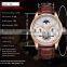 LIGE 6826 Classic Mens Automatic Watches Tourbillon Movement Fashion Watch Straps Leather