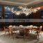 Modern Luxury Indoor Home Leaves Staircase Pendant Hotel Lobby Custom Chandelier Light