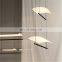 Home Decorative Nodic Aluminum Chrome Tea Room Lamps Modern Chinese Chandelier LED Lamp