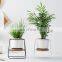 High Quality Garden Indoor De Fleurs Flower Decor Ceramic Plants Planter White Pot Stand Metal Pot Plant Pots