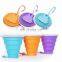 Reusable Camping Silicone Collapsible Silicone Cup Rubber Coffee Cup With Lids Foldable Coffee Cup
