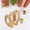 Wholesale Creative Design Restaurant Heart Shaped Bamboo Serving Tray