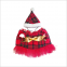Red Plaid Skirt Dog Dress/ Dog Red Dress/ Christmas Dog Cute Dress/ Golden Bow Cute Dog Dress/