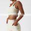 One Shoulder Sports Fitness Bras Oem Sexy Hollow Back Sport Shockproof Tops For Women