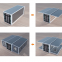 china 40 feet prefab mobile folding expandable container house 3 in 1 foldable prefabricated home two room one hall