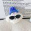 Luxury Kawaii Sunglasses Teddy Dog Plush Fur Earphone Cases for Airpods Pro 2nd 3rd Generation Protective Case Headset Cover