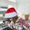 China Factory Plush Cap Christmas Decoration Christmas Hat Santa Claus Hat