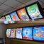 Fast food restaurant acrylic illuminated led menu board