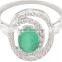 Emerald Ring Earring Set