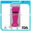 Custom Party suppluy cup with straw/Lumo Tumbler 500ml Blow Moulded Wrap Around Straw Pink