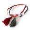 beads stretch bracelet with cord tassel