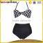 Custom S-4XL sex nude ladies sexi swimsuit open cup bikini with halter