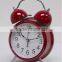 5" twin bell alarm clock, quartz analog table alarm clock, desk alarm clock