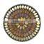 Dia 15 cm Round Flower Pattern Mosaic Glass Candle Tray /Mosaic Candle Plate                        
                                                Quality Choice