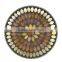 Dia 15 cm Round Classic Mosaic Glass Candle Tray /Mosaic Candle Plate                        
                                                Quality Choice