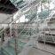 Double Stringer Stainless Steel Straight Stairs With Glass Treads