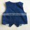 OEM service children denim waistcoat blue hot sale kids soft waistcoat
