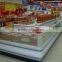 large supermarket open top display freezer for frozen food