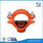 Ductile Iron Grooved Pipe Fitting Grooved Mechanical Tee