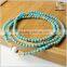 Chakra Jewelry Buddhist Prayer Mala Beads Tibetan Healing Stones Natural Ocean Blue Imperial Jasper Wrap Bracelet Necklace