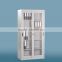 glass door steel book cabinet/sliding door metal book cabinet /full high office storage book cabinet