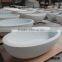 Hotel used white finish solid surface stone bathtub on sale