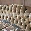 2015 European Italian New Classic Gold Foil Solid Wood Arms Fabric Sofa Set AL038